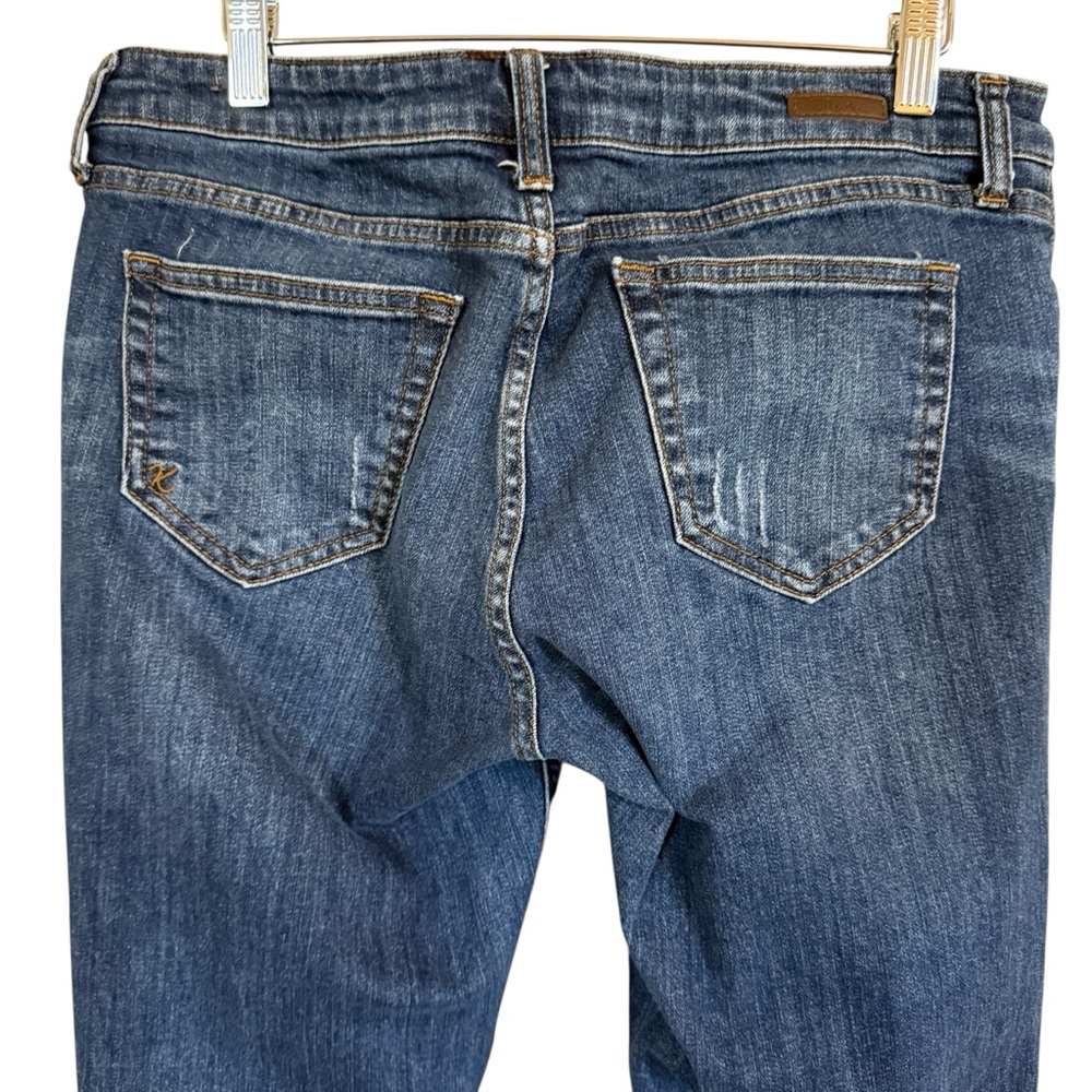 Kut from the Kloth Amy Ankle Straight Leg Jeans Distressed Cuffed Women’s 10 - Picture 7 of 16